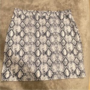 Snake Print Mini Skirt